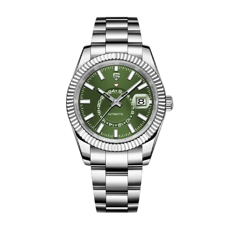 Pagani Design Sky-Dweller GMT Green Dial Men's Watch- PD-1888